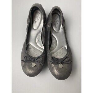 Dexter Comfort Women’s Ballerina Slip On Flat Shoes Gray 7.5 Balletcore